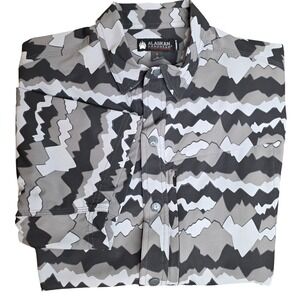Duluth Alaskan Hardgear Chilkat River Button Snap Snow Camo Shirt Mens Large